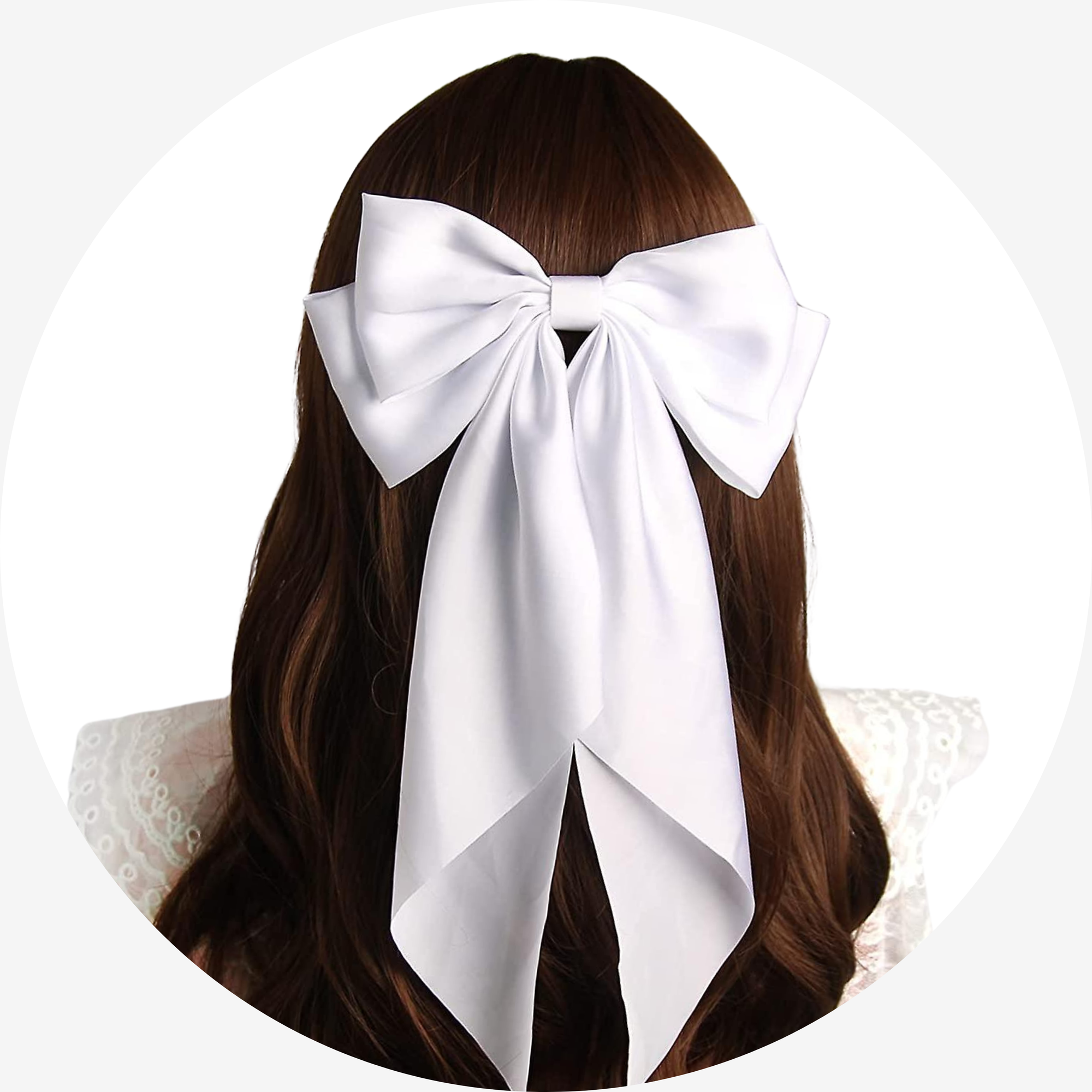 Hair Bow - White